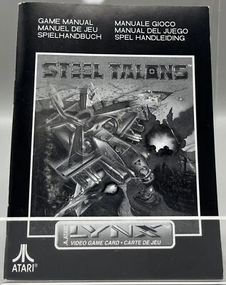 Steel Talons (Atari Lynx, 1992) Manual Only - Image 1 of 2