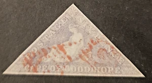 CAPE OF GOOD HOPE: 1855 6d Deep Rose-Lilac (SG 7b), RED pmk, fine used. Rare. - Picture 1 of 2