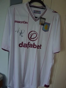MENS " ASTON VILLA" SIGNED FOOTBALL SHIRT. BNWT - Picture 1 of 10