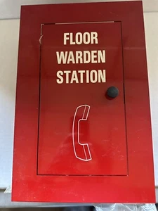 GE SECURITY WARDEN FLOOR STATION ( RED ) 6830-NY-F-U ( NEW ) OPEN BOX - Picture 1 of 11