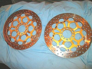 DUCATI BREMBO FRONT BRAKE ROTORS 90-2007 996 998 SS MONSTER ST2 ST3 ST4 ST4S - Picture 1 of 9