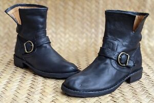 FIORENTINI + BAKER ETERNITY Strap Leather Boots Black Size 36 EU | 3 UK | 6 US