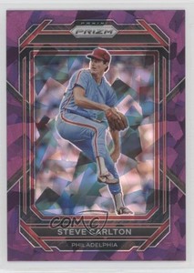 2023 Panini Prizm Purple Ice Prizm Steve Carlton #180 HOF