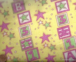 ABC Bloques y Estrellas Tela Franela Camelot - Imagen 1 de 1