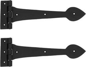 Renovators Supply Manufacturing Strap Hinge 12 in. Spade Tip Black Wrought Iron - Picture 1 of 1