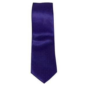 Giovanni Testi Neck Tie Mens Purple Stain Resistant W 2.5” L 59”
