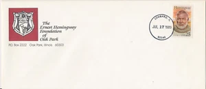 #2418 Ernest Hemingway Foundation of Oak Park cachet First Day covers w/ enclosu - Picture 1 of 3