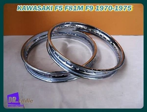 Fit Kawasaki F5 F81M F9 1970-1975 Front & Rear Steel Wheel Rim Set **bi4802** - Picture 1 of 5