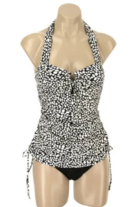KECHIKA WOMEN'S SWIMWEAR HALTER TANKINI "FUN SPOT" OAK TK95 - Picture 1 of 2