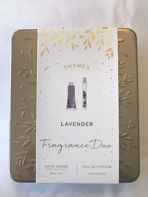 THYMES Lavanda Fragancia Duo Eau de Parfum Spray 10 ml y Crema de Manos 30 ml Nuevo en Caja Foto 1 de 3
