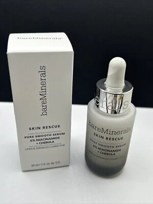 Bare Minerals Skin Rescue Pure Smooth Serum Wrinkles Corrector 1fl oz  - BNIB - Image 1 of 4