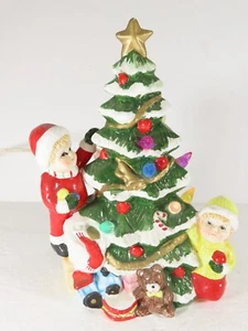 Vintage Ceramic Lighted Christmas Tree Kids Decorating Tree 9"H C6155 - Picture 1 of 10
