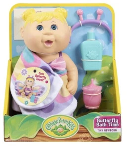NEW Cabbage Patch Kids Deluxe Tiny Newborn with Blonde Hair,Butterfly Bath Time - Picture 1 of 5