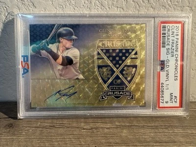 2018 Panini Chronicles Clint Frazier Crusade assinatura Vinil Dourado 1/1 - Imagem 1 de 4