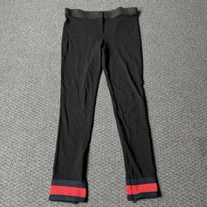 Gucci Mujer’s Leggings Talla S Negro Rojo Cremallera Hebilla Mosca Cremallera Piernas Elásticas - Imagen 1 de 13