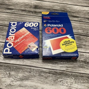 Set of 2 Polaroid 600 Color Instant Film 10 Sheets per Pack EXPIRED 2005 - Picture 1 of 15