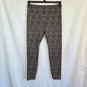 Lou & Grey Women's Casual Leopard Print Athletic Soft Brushed Leggings Large NEW - Picture 1 of 6