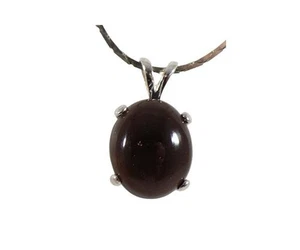 Colgante de plata de cuarzo ahumado Escocia Cairngorm antiguo cabujón intaglio romano - Imagen 1 de 10