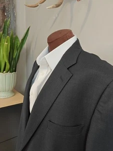 🇮🇹 Ernenegildo Zegna Two Button Wool Sports Coat Made In Italy 48 L Blue - Picture 1 of 11