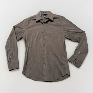 GAP Men’s Size Small Fitted Premium Brown Button Up Shirt - Picture 1 of 4