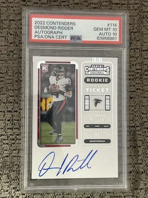 2022 Contenders Desmond Ridder Autograph Auto PSA 10/10 Gem Mint - Image 1 of 4
