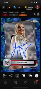 DIGITAL Topps WWE Slam Chrome Sapphire 25 Liv Morgan Signature Bundle Exclusive - Bild 1 von 2