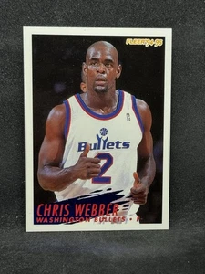 Tarjeta de baloncesto Fleer Baseball 1995 Chris Webber #387 Washington Bullets - Imagen 1 de 2