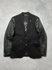 Philipp Plein Homme Limited Edition Blazer mit Lederärmeln & Totenkopf Details - Bild 1 von 20