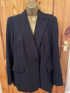MARKS & SPENCERS BLACK LINED POCKETS SMART JACKET BLAZER UK 20 CHRISTMAS - Picture 1 of 11