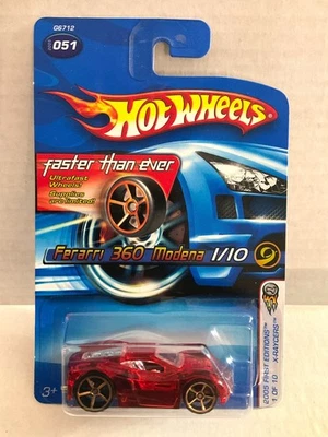 2005 Hot Wheels FERRARI 360 MODENA - Faster Than Ever FTE - Red X-Raycers #051 - Image 1 of 3
