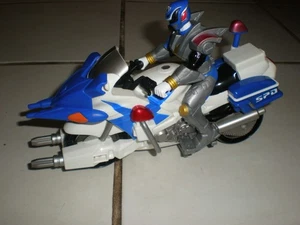 Power Rangers SPD Blue Ranger Patrol Cycle 2004 Bandai Motorrad mit Figur sehr guter Zustand - Bild 1 von 4