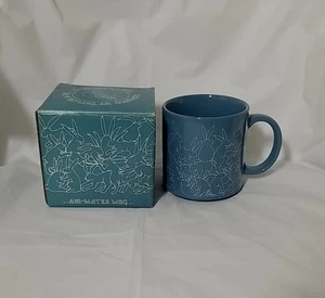 Taylor & NG 1979 Blue White Naughty Orgy Rabbits Coffee Mug Sex Novelty Spring - Picture 1 of 9