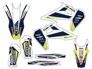 2019-2022 FC TAPER White Senge Graphics Kit Compatible with Husqvarna - Foto 1 di 10