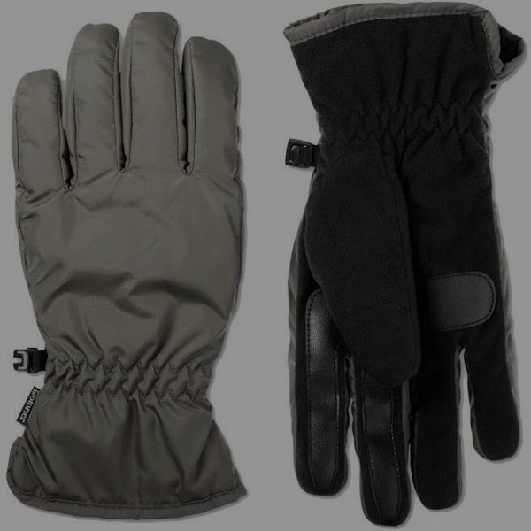 ISOTONER 签名智能 Dri 触摸屏黑色和灰色手套全新中号 M — 第 1/1 张图片