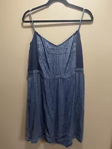 Maurices Womens Blue Jean Dress 3XL Knee Length Zip Back - Picture 1 of 5