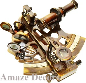 Nautical Maritime Antique Brass Ship Sextant Astrolabe Kelvin & Hughes London - Picture 1 of 6