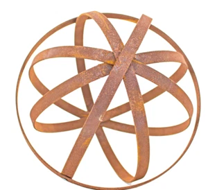 20 Zoll Rasen Ornament Stahl Garten Kugel verrostet Patina Oberfläche Garten Skulptur - Bild 1 von 10