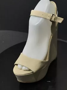 Steve Madden Beate Nude Wedge Ankle Strap Sandal Size US 7 M - Picture 1 of 8