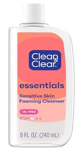 Clean & Clear Essentials Foaming Facial Cleanser, Oil-Free Daily Face Wash 8oz - Picture 1 of 5