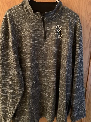 Chicago White Sox Majestic 2XL Heather Gray 1/4 zip Long Sleeve Pullover - Image 1 of 4