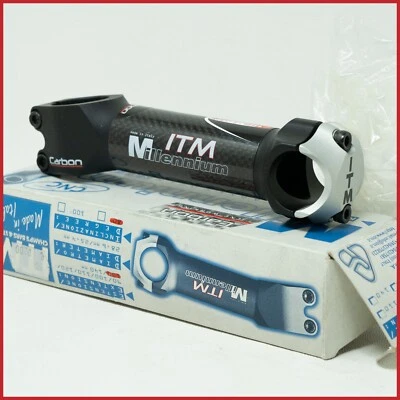 NOS ITM MILLENNIUM CARBON AHEAD STEM 130mm 1"+1/8 25.4mm VINTAGE THREADLESS - Image 1 of 4