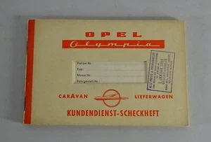 Scheckheft blanko Opel Olympia Caravan original  von 10/1957 - Bild 1 von 2