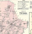  UPTON, MA., VINTAGE HAND COLORED 1870 MAP.  NOT A REPRINT