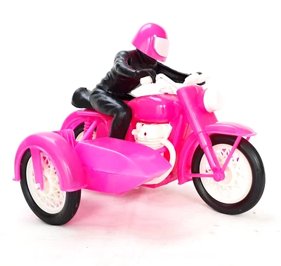 Italian Made MOTORCYCLE & SIDECAR Big Jim Size! Plastic 30cm Long NEW! 1978 #2 - Image 1 of 4