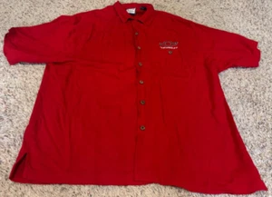 Cadre Athletic Short Sleeve Button Up Shirt Chevrolet Red Mens Size XL Cars - Picture 1 of 3