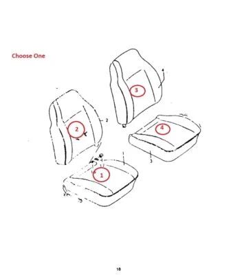 Seat Cushion for Suzuki Samurai SJ410 SJ 413 Santana -Genuine OEM New -Choose 1 - Imagem 1 de 4