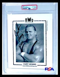 FOTO PROMOCIONAL 8X10 FIRMADA PERFECTA DE CURT HENNIG MR WWE NUEVA CON CERTIFICADO DE AUTENTICIDAD PSA - Imagen 1 de 2
