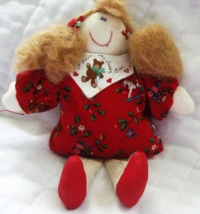 I love my teddybear Minipuppe Raggedy Ann Style signiert Laura Sept 91 von Audry - Bild 1 von 5