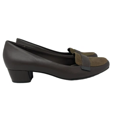 Easyspirit 棕色皮革和麂皮绒女式鞋码:8 1/2 — 第 1/4 张图片