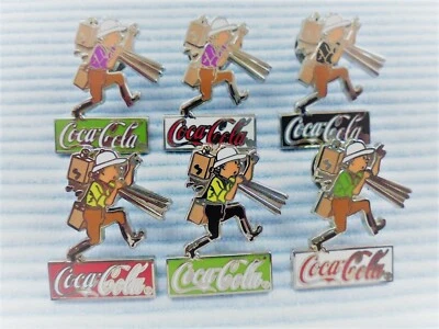6 Coca Cola Pins Tim mit alter Kamera Ausrüstung von Herge a - Bild 1 von 4